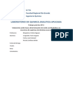 Determinación de ácido acetilsalicílico en aspirinas mediante volumetría