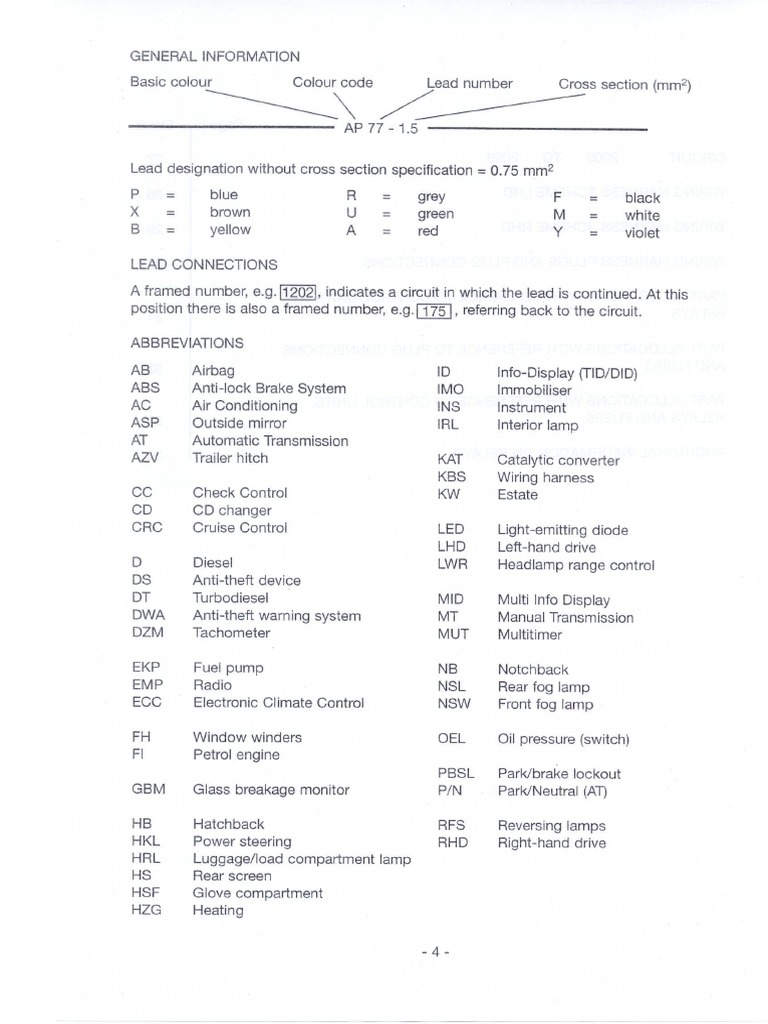 Opel Vectra B Wiring Diagram | PDF | Illustration | Computer Engineering