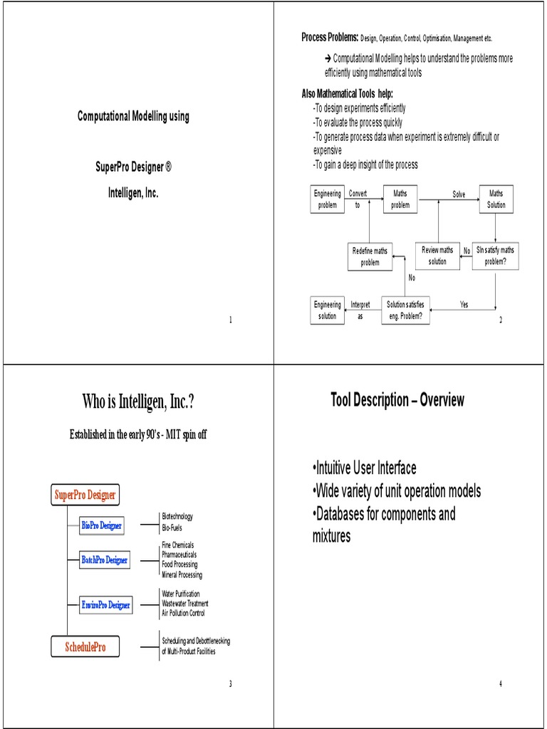Introduction To Super Pro Designer | PDF | Scheduling (Production ...
