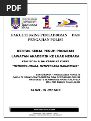 5 Proposal Kemuncak Ilmu Fsppp Ke Korea Pdf