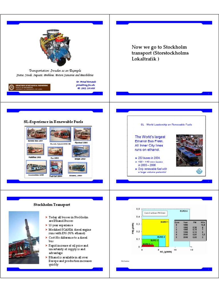 Sustainable Local Transport in Stockholm | PDF