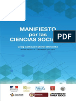 Manifiesto Por Las Ciencias Sociales. Wieviorka y Calhoun, Paris, 13-14