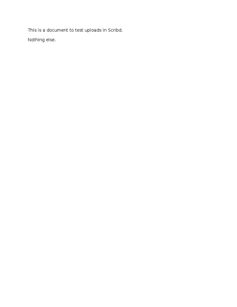 Scribd Upload Test Document | PDF