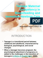Teenage Maternal Competency in Breastfeeding and Immediate Newborn