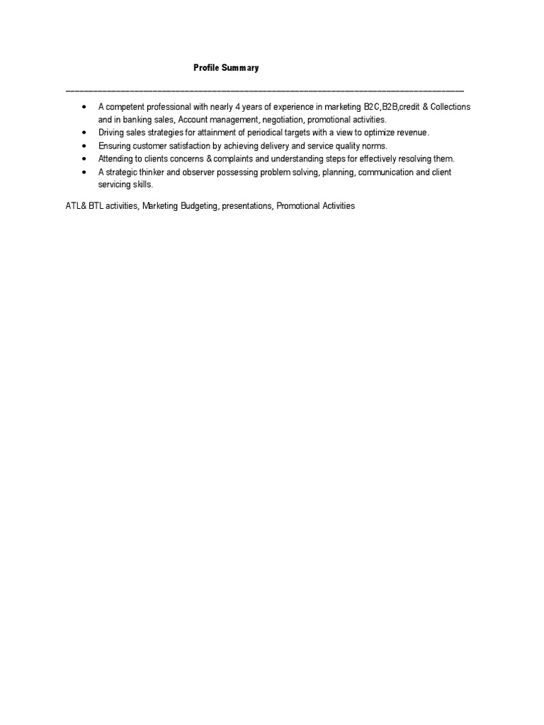 Finance Profile Summary | PDF | Finance & Money Management
