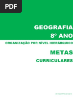 Metas Curriculares Geografia - 8º Ano [organizadas por nível hierárquico]