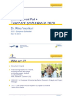 Teachers' Profession in 2020: Learning Event Part 4