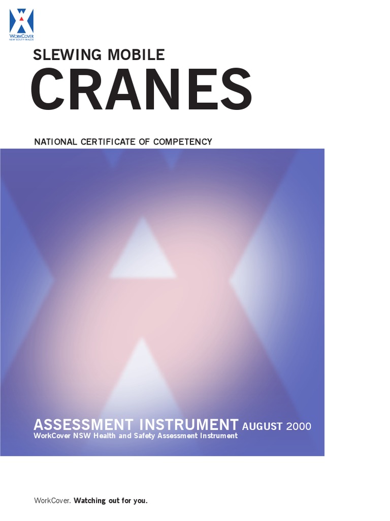 National Certificates Competency Assessment Instruments Slewing Mobile