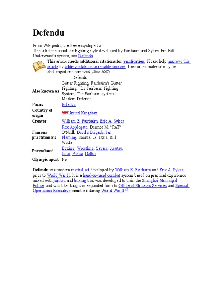 Defendu | PDF | History