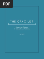 The OFAC List Due Process Challenges