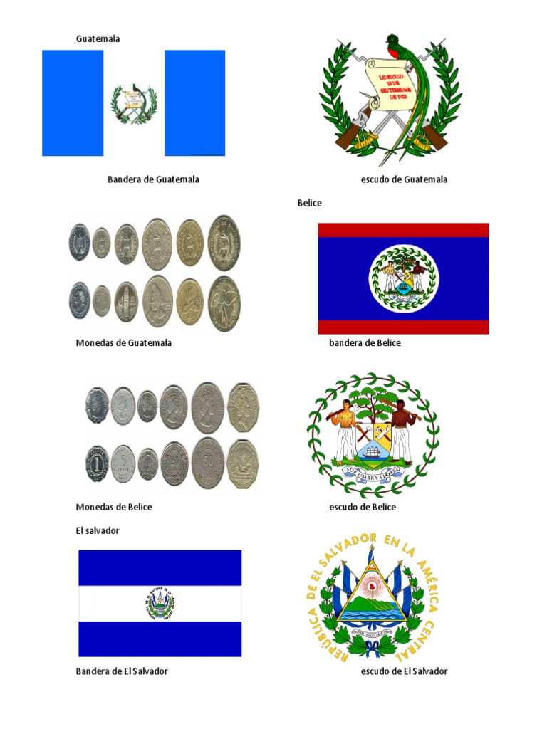 Banderas Monedas y Escudo de Centroamerica | PDF