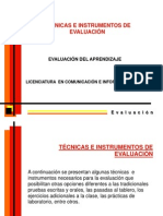 Técnicas de Evaluación