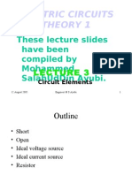 Electric Circuits Theory 1: These Lecture Slides Have Been Compiled by Mohammed Salahuddin Ayubi