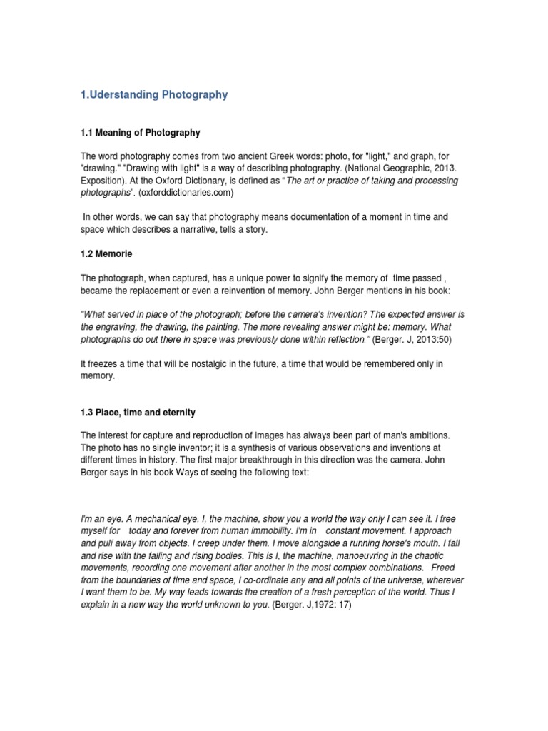 Essay photography Photograph Invention