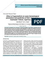Effect of Cypermethrin on Some Hematological