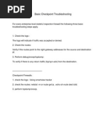 Basic Checkpoint Troubleshooting