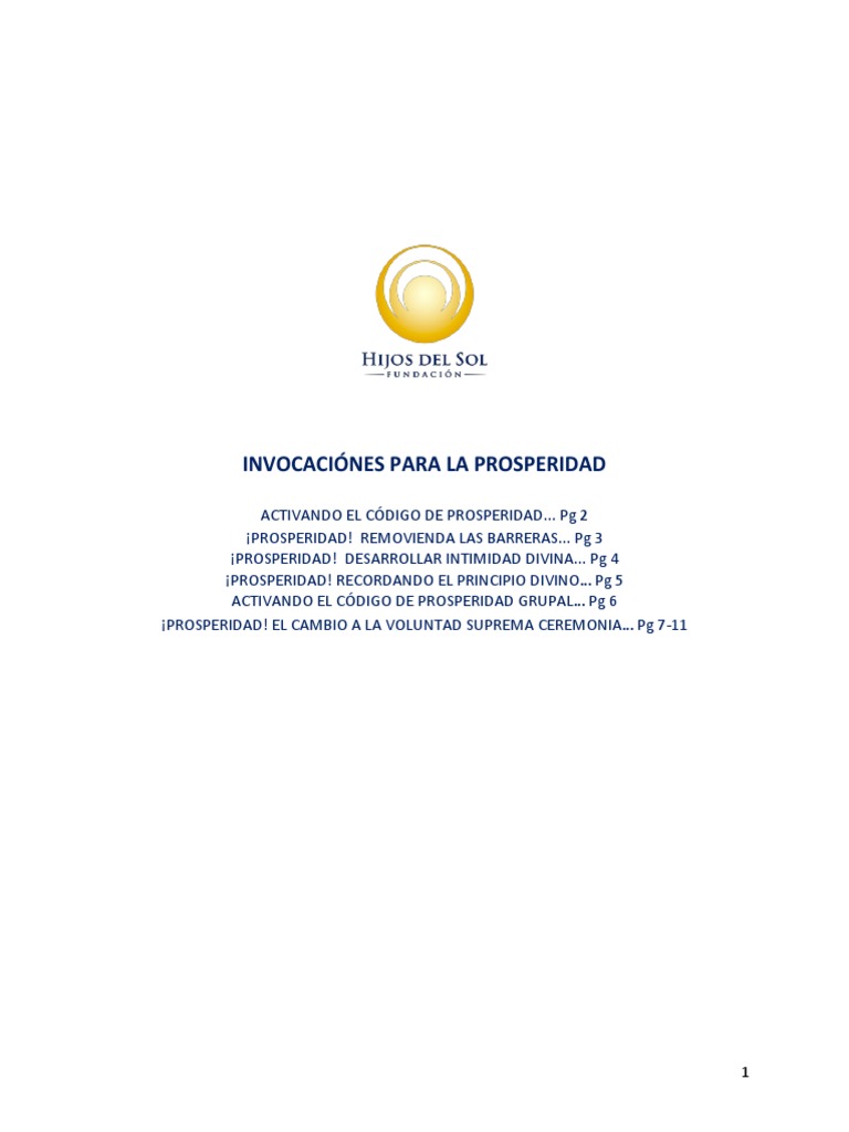 Invocaciones para la Prosperidad Divina | PDF | Divinidad | Amor