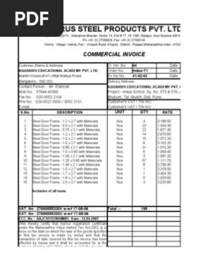 Commercial Invoice