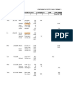 Details of petty cash from 28-2-08 to 6-3-08