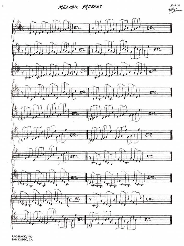 Ted Greene - Melodic - Patterns | PDF