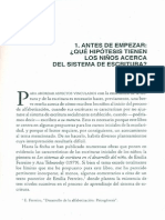 Antes de Empezar Qué Hipótesis Tienen Los Niños Sobre La Escritura FERREIRO