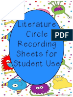 Literature Circle Recording Sheets For Student Use: The Common Core Classroom 2012