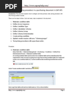 How To Setup Pricing Procedure in A Purchasing Document in SAP AFS