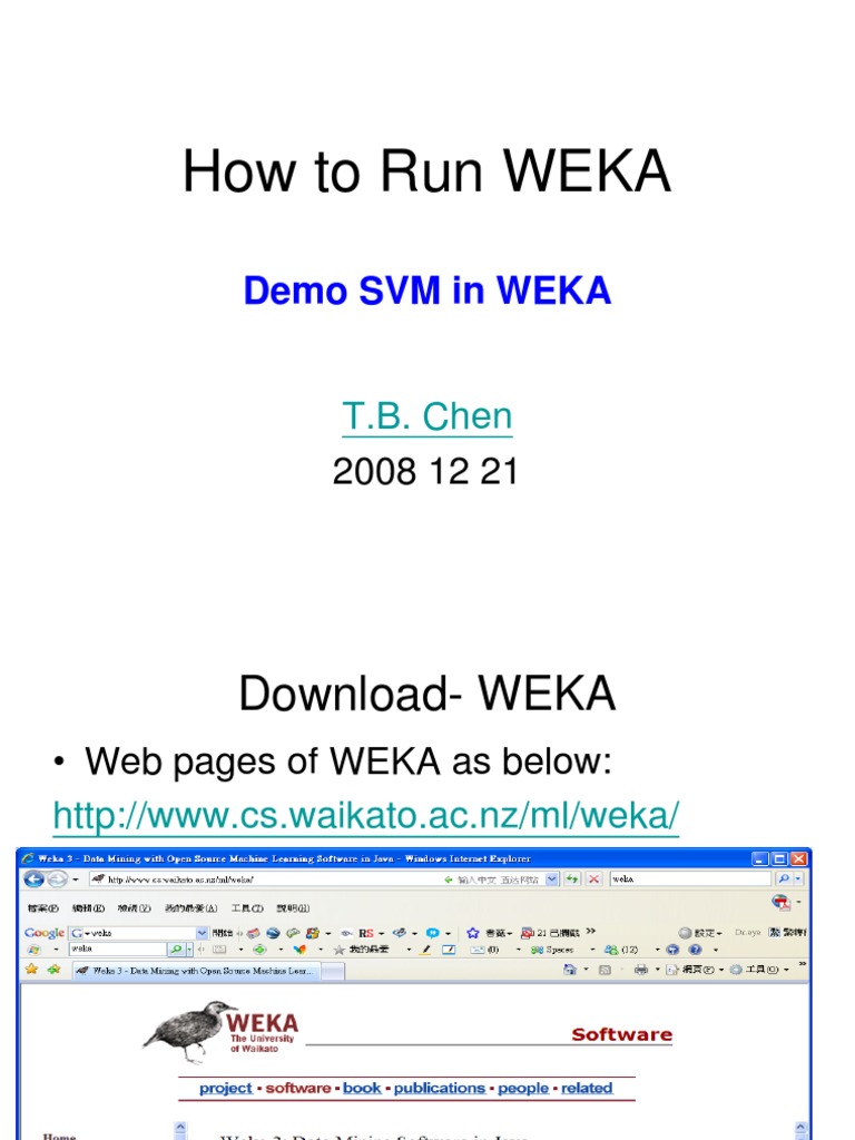 Running SVM in WEKA Guide | PDF | Support Vector Machine | C ...