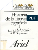 Historia de La Literatura Espanola 1 La Edad Media Deyermond