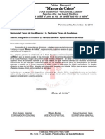 01-Oficio Hermandad Del Señor de Los Milagros y La Santisima Virgen de Guadalupe