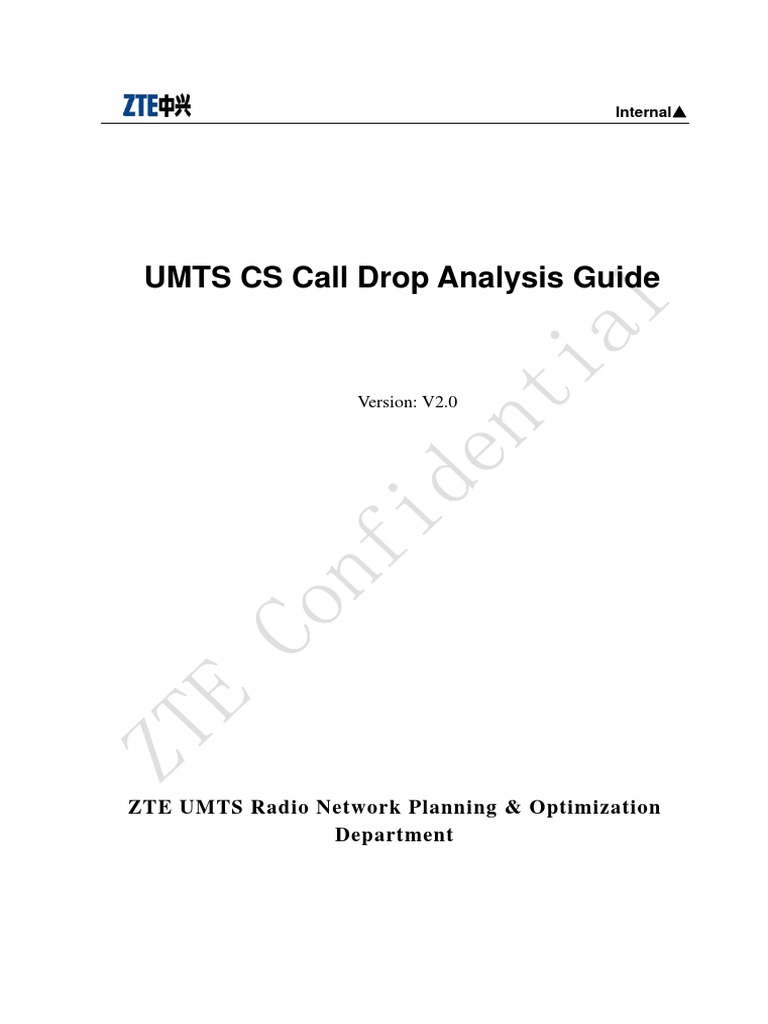 UMTS Call Drop Analysis Guide | PDF | Statistics | Telecommunications