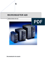 Instrucciones de Uso Micromaster 420