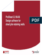 Prosheet 2.2 06-06 Design Software For Sheet Pile Retaining Walls
