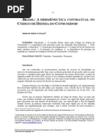 Artigo CATALAN MARCOS - a Hermeneutica Contratual No Codigo de Defesa Do Consumidor