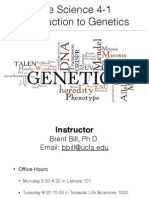 Genetics Introduction: Life Science 4-1 Syllabus