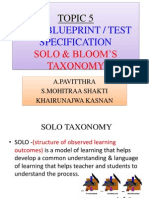 Test Blueprint / Test Specification: Topic 5