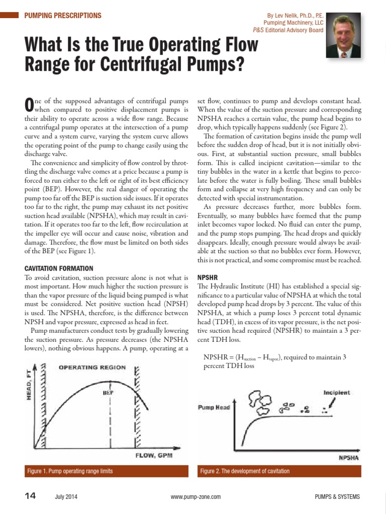 Centrifugal Pump Flow and Cavitation Risks | PDF | Pump | Mechanical ...