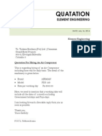 Quatation: Element Engineering