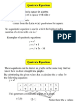 Quadratic Equations: y X y X y X