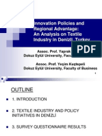 Innovation Policies and Regional Advantage: An Analysis On Textile Industry in Denizli, Turkey