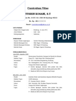 Curriculum Vitae Yusrin Kosani, S.T: Jl. H. Anwar No. 10 RT. 02 / RW. 08 Bandung 40212 No. HP: 081 12228239 Email