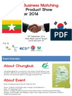 Chungbuk Product Show & Trade Fair 2014: Myanmar Business Matching