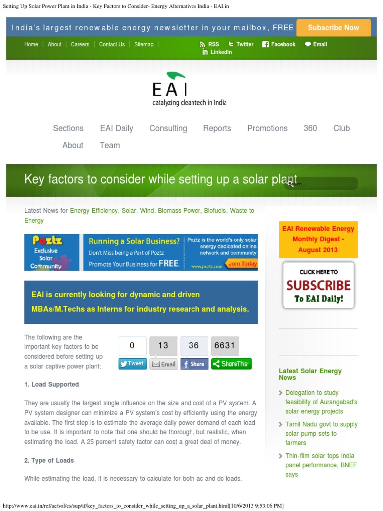 Setting Up Solar Power Plant in India - Key Factors To Consider ...