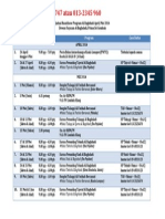 Jadual Program Al Baghdadi April-Mei