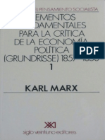 Marx - Grundrisse 1 - Edición Siglo XXI (Trad. Pedro Scaron)