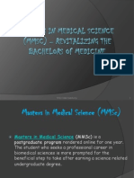 Masters in Medical Science (MMSC) - Revitalizing The Bachelors of Medicine