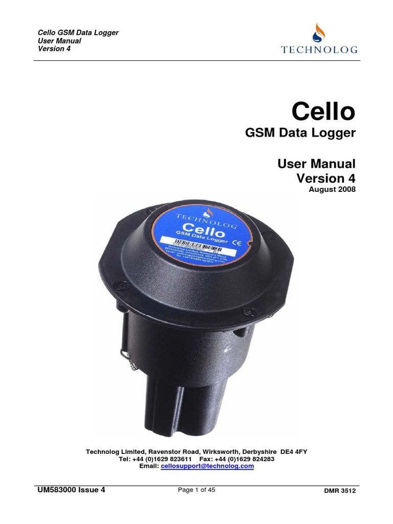 Cello GSM Data Logger User Manual | PDF | Short Message Service ...