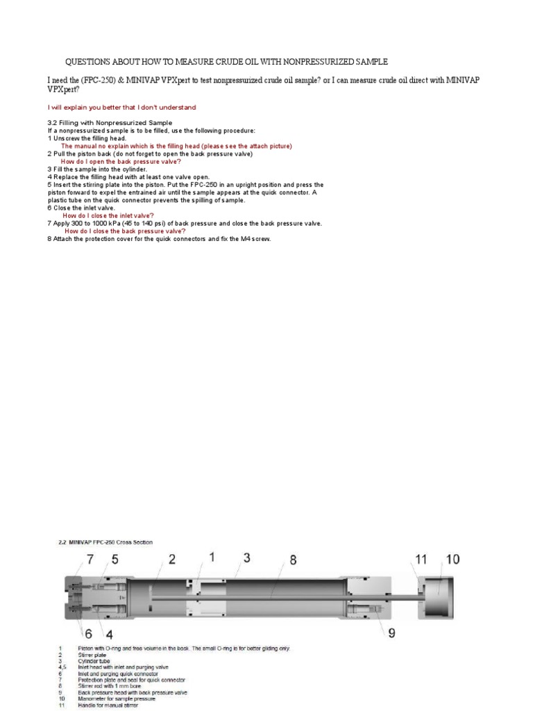 Questions About How To Measure Crude Oil With Nonpressurized Sample | PDF