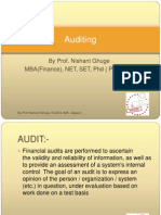 Auditing: by Prof. Nishant Ghuge MBA (Finance), NET, SET, PHD (Pursuing)