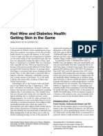 Red Wine and Diabetes Health: Getting Skin in The Game: R. Paul Robertson